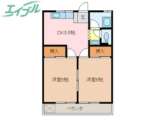 レジオンドヌール宮前【1階】の間取り