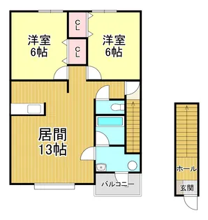 メゾンシャリテ【2階】の間取り