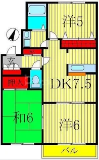 ビューテラス大津ヶ丘C【1階】の間取り