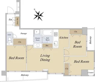 藤和シティホームズ新井薬師前【5階】の間取り