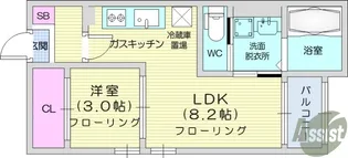 REGALEST薬師堂駅【1階】の間取り