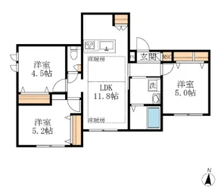 La Collina 新宿中落合【1階】の間取り