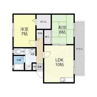 クレールヴィラ箕面【2階】の間取り