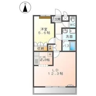 スカイヒルズ C【1階】の間取り