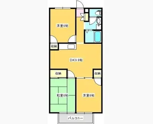 グランプレミア松縄【1階】の間取り