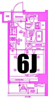 Log武蔵小杉(ログムサシコスギ)【8階】の間取り