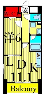 1LDKの間取り画像