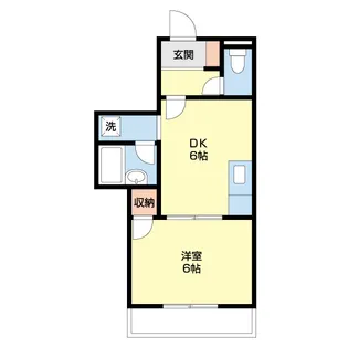 1DKの間取り画像