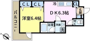 オクドテラス【3階】の間取り