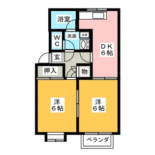 コージーフラット【2階】の間取り