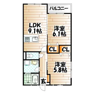 アルフレックス社ノ木【3階】の間取り