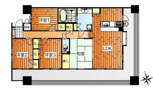パークヒルズ二葉通り【3階】の間取り