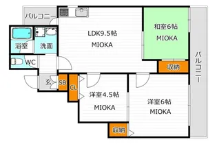 クラールプラッツ【2階】の間取り