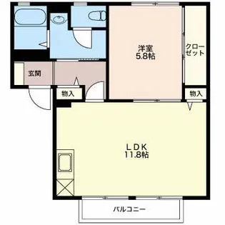 ハイネス21 B【2階】の間取り