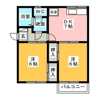 ルネッセミツイシ田村【2階】の間取り