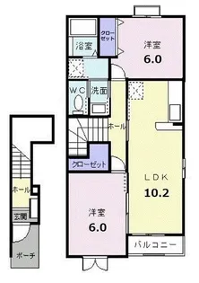 ヌーベル【2階】の間取り