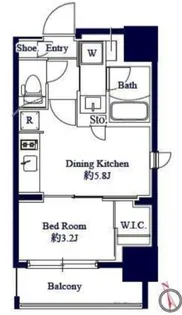 東京都中央区入船1【マンション】の間取り