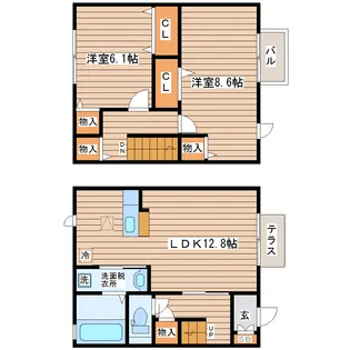 レジデンス南II【1階】の間取り