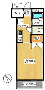 テルメゾン【1階】の間取り