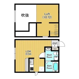 ラカンパーナ三田【1階】の間取り