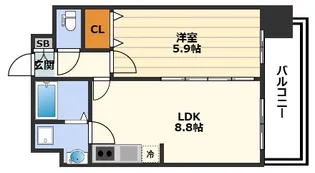 S-FORT福島La Luna【5階】の間取り