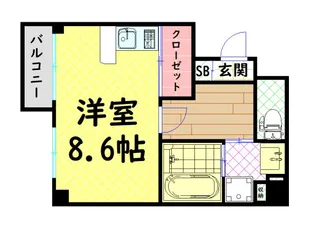 レディース21【6階】の間取り