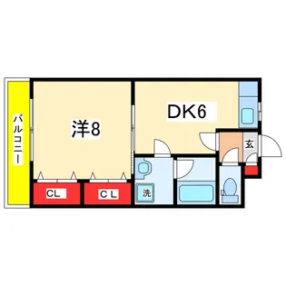 ロイヤル関分【1階】の間取り