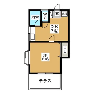 ペイジ弦巻【1階】の間取り