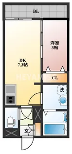 トレス天満A【1階】の間取り