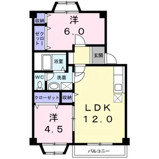 サンセール秋【1階】の間取り