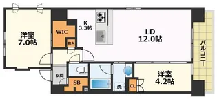 ミュプレ上前津【9階】の間取り