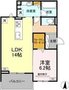 セレスティア本荘中ノ町 B【3階】の間取り