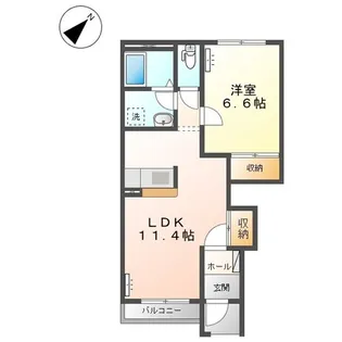 ラヴィアンローゼ【1階】の間取り