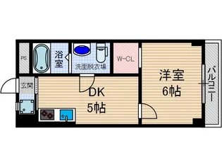 山崎第6マンション【2階】の間取り