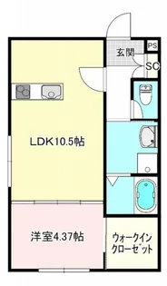 グラシエ土師 サウス【2階】の間取り