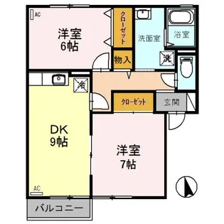 サンウェル16 A棟【1階】の間取り