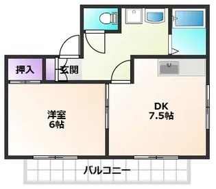 シンシアハイツ神山【4階】の間取り