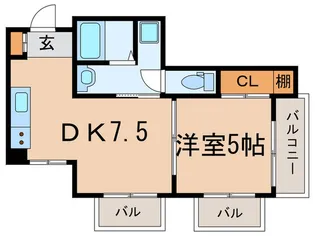 清水マンション【3階】の間取り