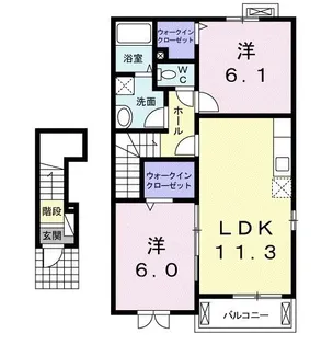 ネオ・ソレイユ A【2階】の間取り