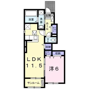 グランカーサ水芳I【1階】の間取り