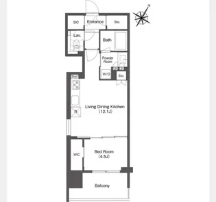 ミリアレジデンス日本橋人形町【7階】の間取り