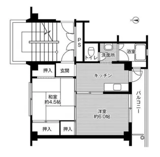 ビレッジハウス松川【5階】の間取り