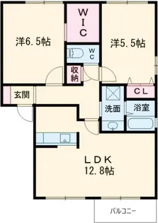 シャルムコート B【1階】の間取り