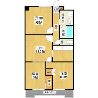 ヴァンベール【3階】の間取り