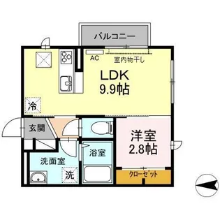 エーデルハイム東津田【1階】の間取り