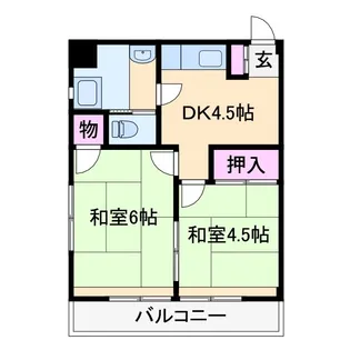 新横浜ハイツ【2階】の間取り