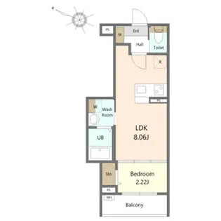 アークリヴィエール河原町【1階】の間取り
