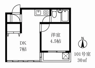 ワールドパレス不動前【1階】の間取り