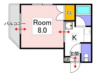ラジール伊島【1階】の間取り