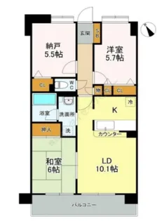 リベルテ戸田【4階】の間取り